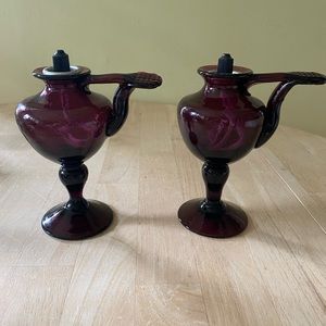 Biot French blown bubbled glass Oil Lamp NWOT